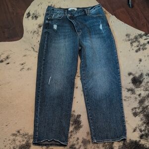 Risen High waist Crossover Relaxes Jeans 15/32